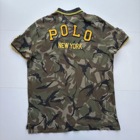 Polo Ralph Lauren Men XL Limited Edition Camo Varsity Military Patch New York - Picture 1 of 12